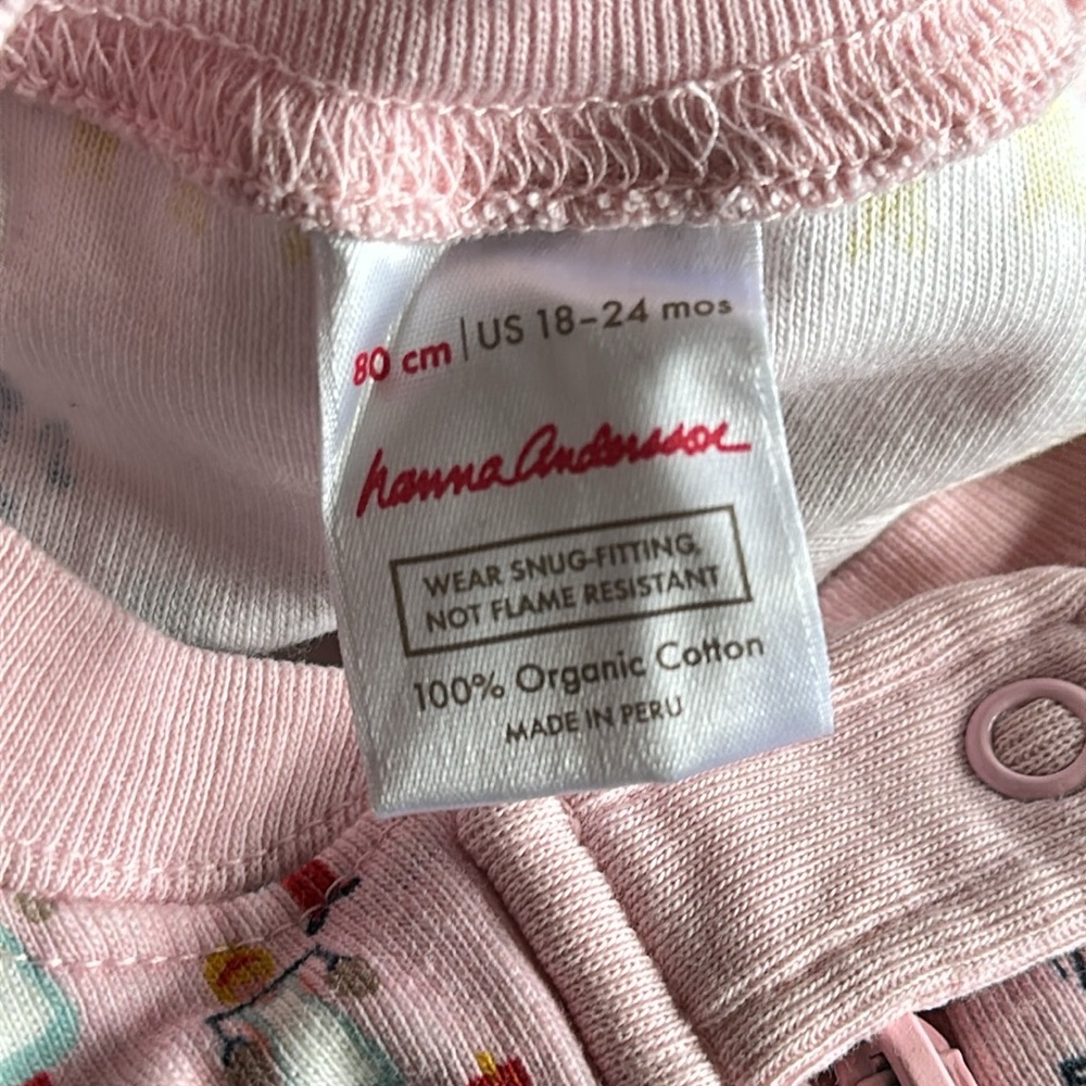 Hanna Andersson Little Sleepers with Feet Twelve Days of Christmas Pink Pajamas - Picture 8 of 8